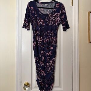 Motherhood Maternity Flower Stretchy Dress